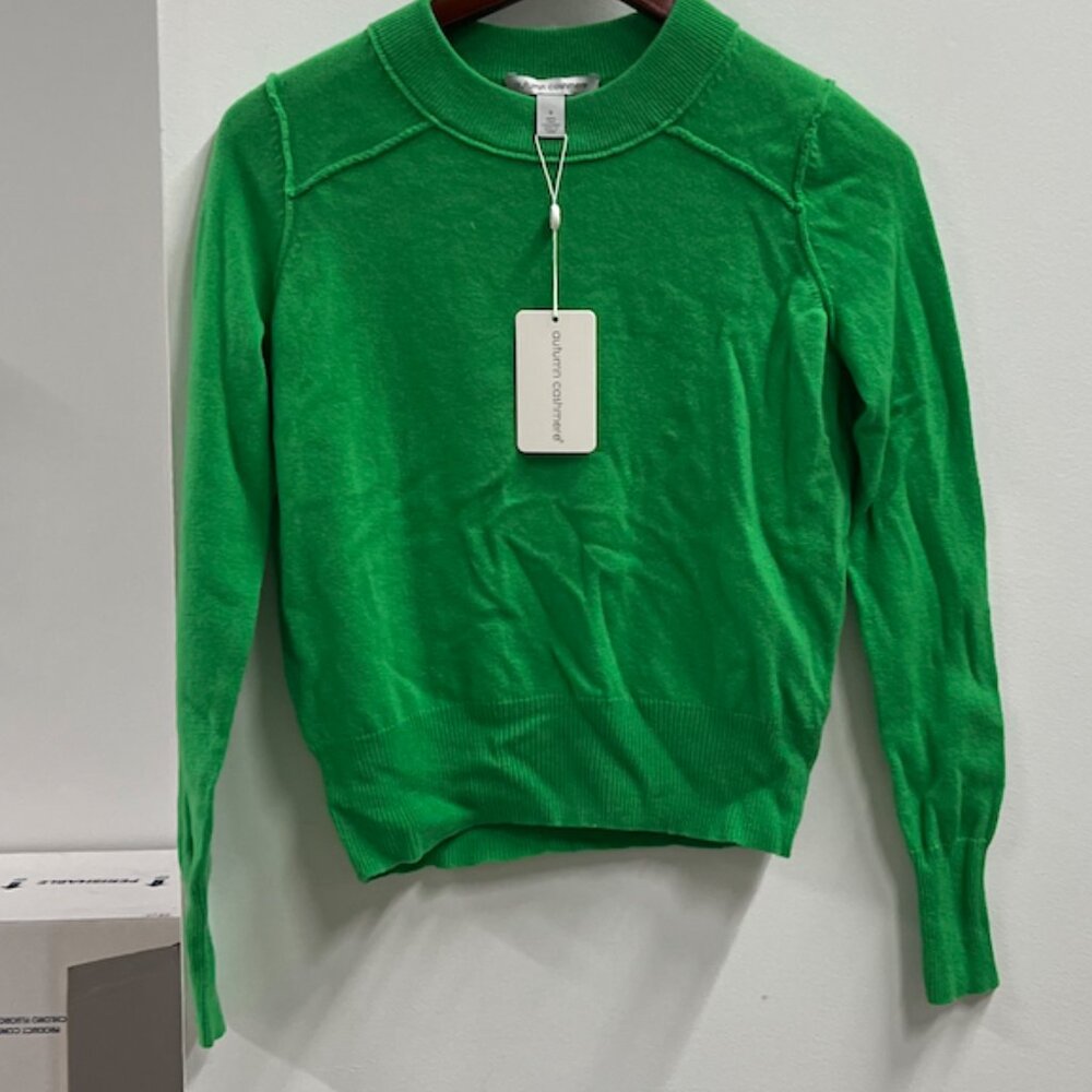Autumn Cashmere Cropped Reversed Seams Crewneck Size S